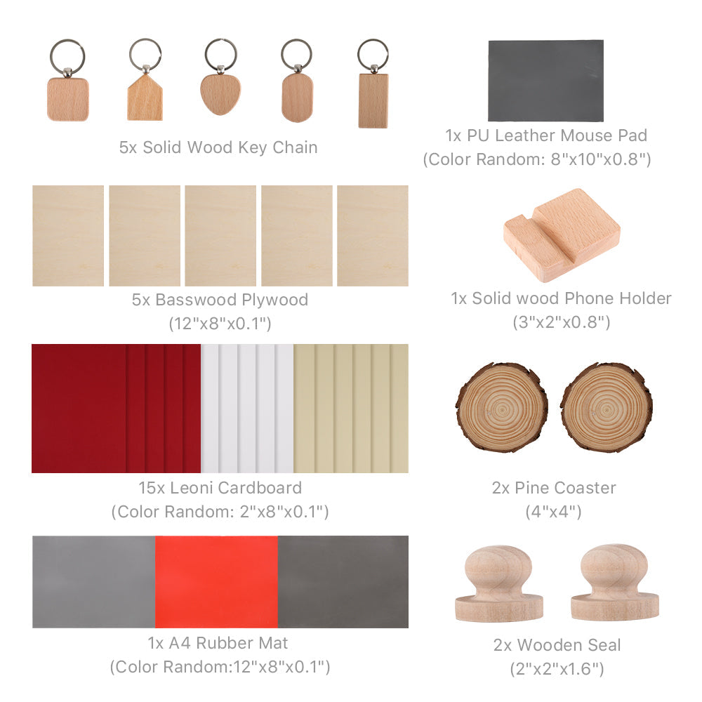 CO2 Laser Marking/Engraving/ Cutting Machine Materials