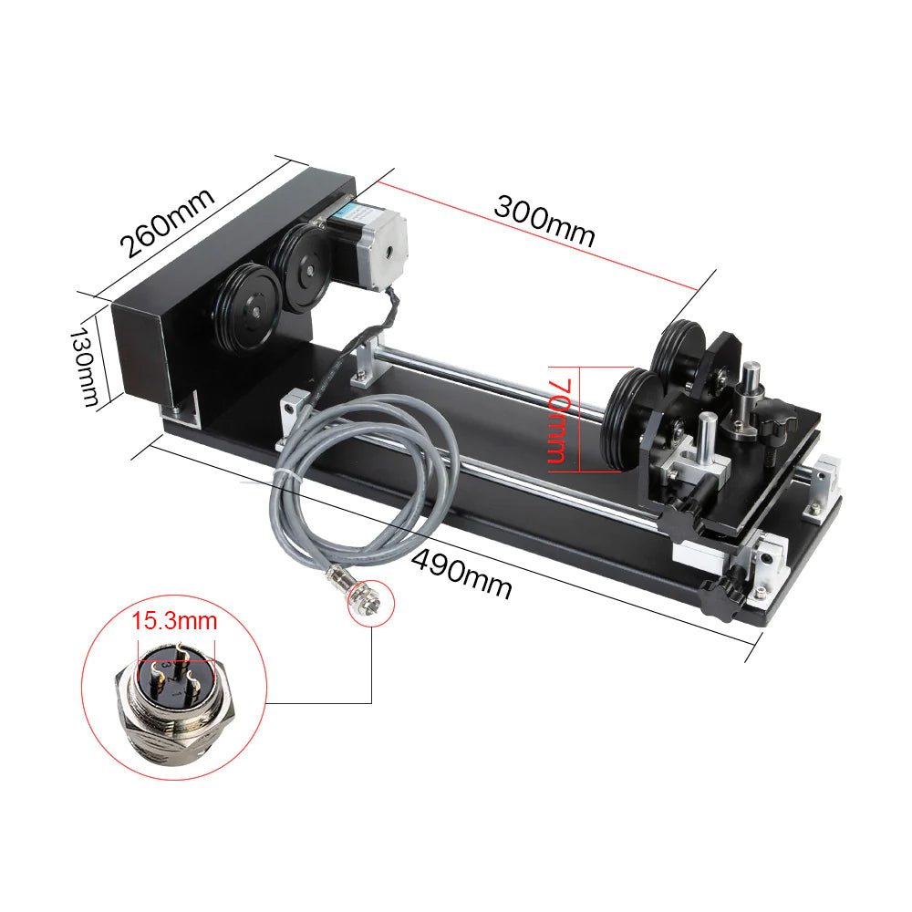 UK Stock Cloudray Model A Rotary Engraving Attachment With Rollers