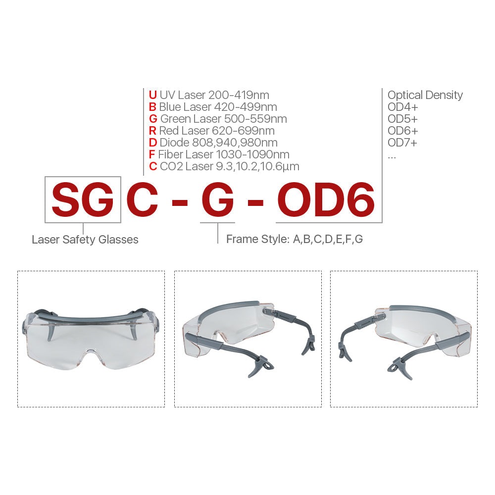 Cloudray 10600nm CO2 Laser Safety Goggles G style