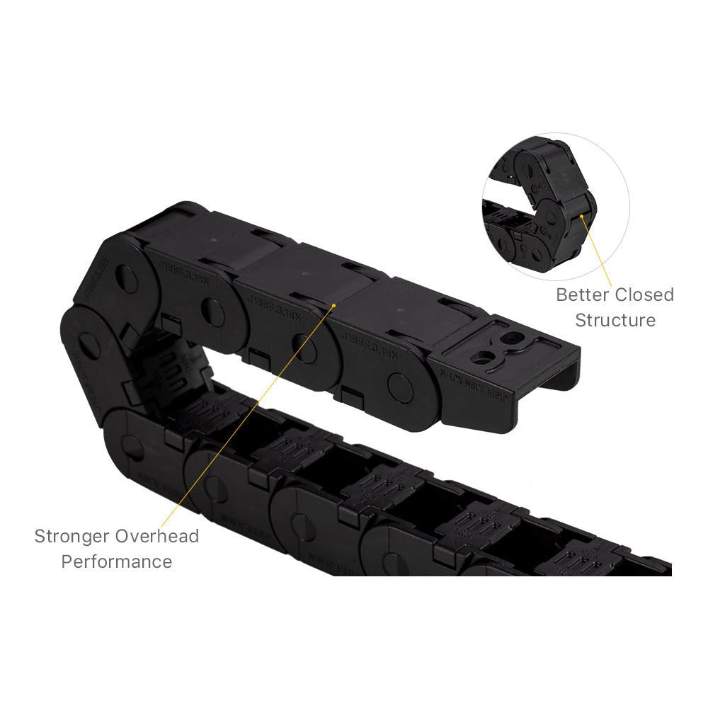 Cloudray J18BF.1.N Semi-Enclosed Interior Opening Cable Drag Chains