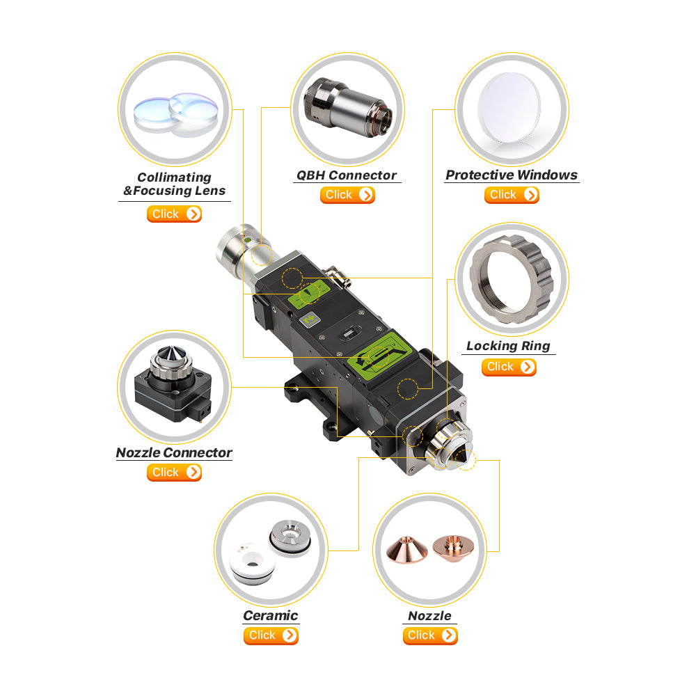 Cloudray PET Series Laser Cutting Nozzles