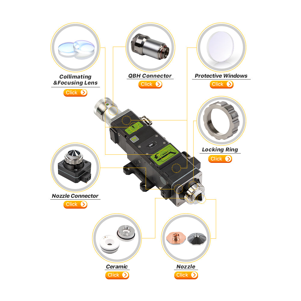 Cloudray SP Series SB SBS Type Laser Nozzles D28 H15 M11