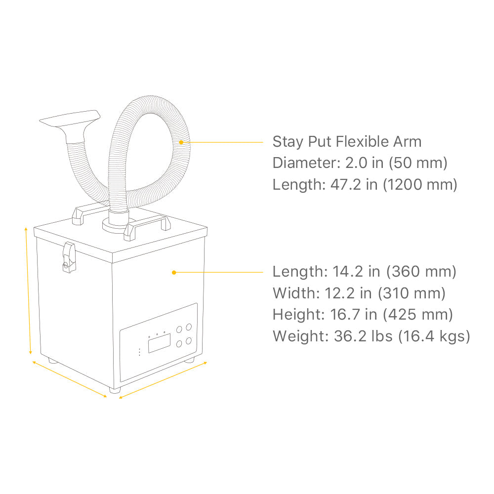 Cloudray 135W EF-200M Min Smoke Purifier Fume Extraction System