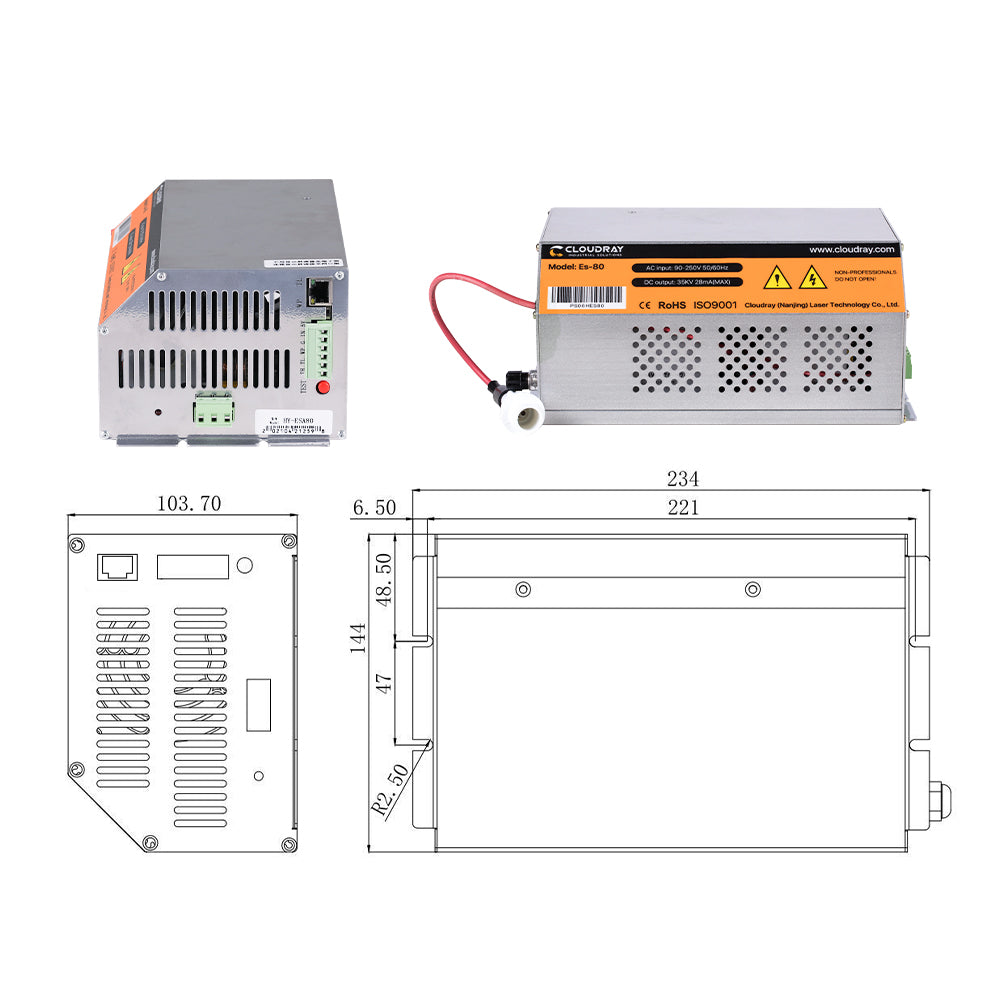 Cloudray 80-100W HY-Es Serise Power Supply