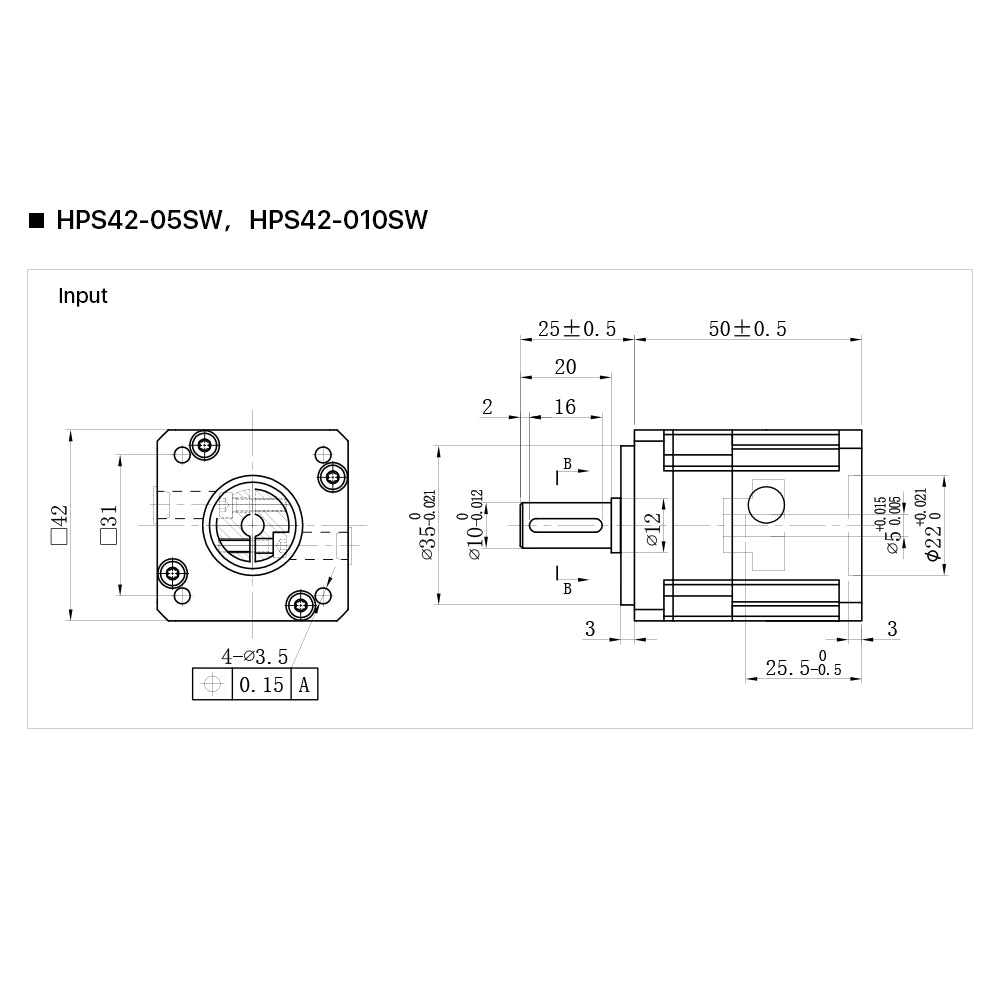 Cloudray Nema17 Planetary Gearbox HPS42 Motor Reducer Square