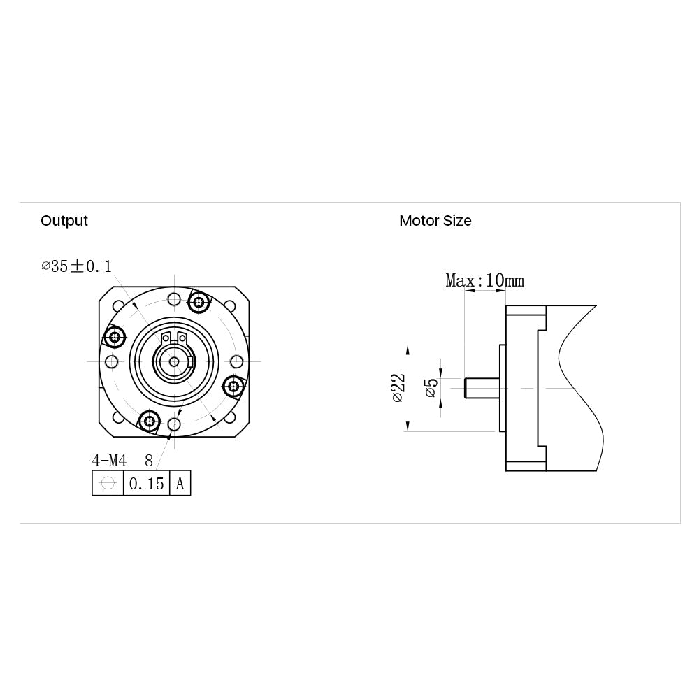 Cloudray Nema17 Planetary Gearbox HPR42 Motor Reducer Round