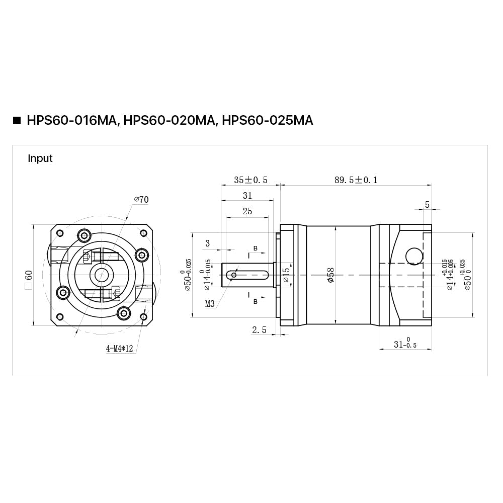 Cloudray Nema23 Planetary Gearbox HPS60 Round Motor Reducer for 60 Servo Motor