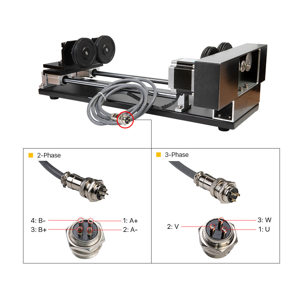 UK Stock Cloudray Model A Rotary Engraving Attachment With Rollers