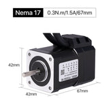 Cloudray 67mm 0.3N.m 1.5A 2 Phase Nema 17 Closed Loop Stepper Motor