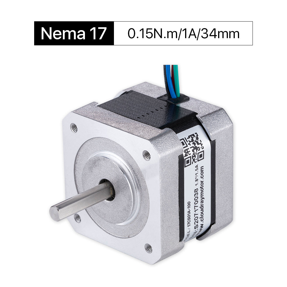 Cloudray 34mm 0.15N.m 1A 2 Phase Nema17 Open Loop Stepper Motor