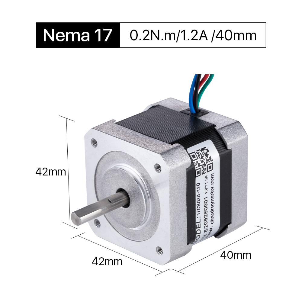 Cloudray 40mm 0.2N.m 1.2A 2 Phase Nema17 Open Loop Stepper Motor