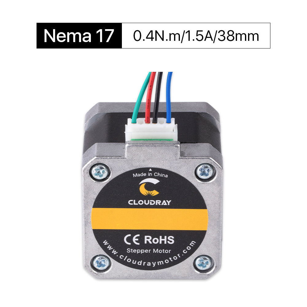 Cloudray 38mm 0.4N.m 1.5A 2 Phase Nema17 Open Loop Stepper Motor With 4-lead Cable