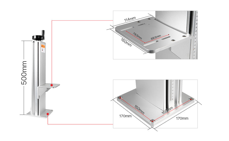 Cloudray Laser Fiber Lift Table For Marking Machine