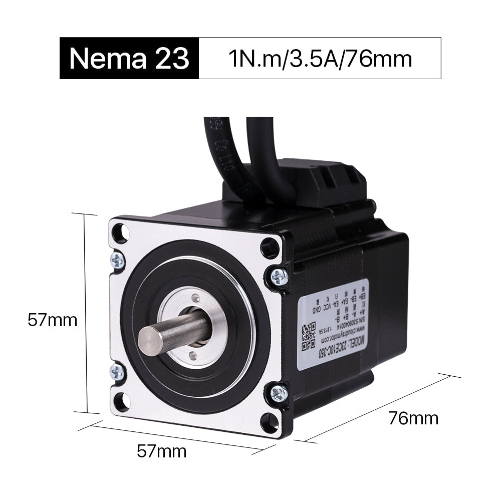 Cloudray 76mm 1N.m 3.5A 2 Phase Nema 23 Closed Loop Stepper Motor