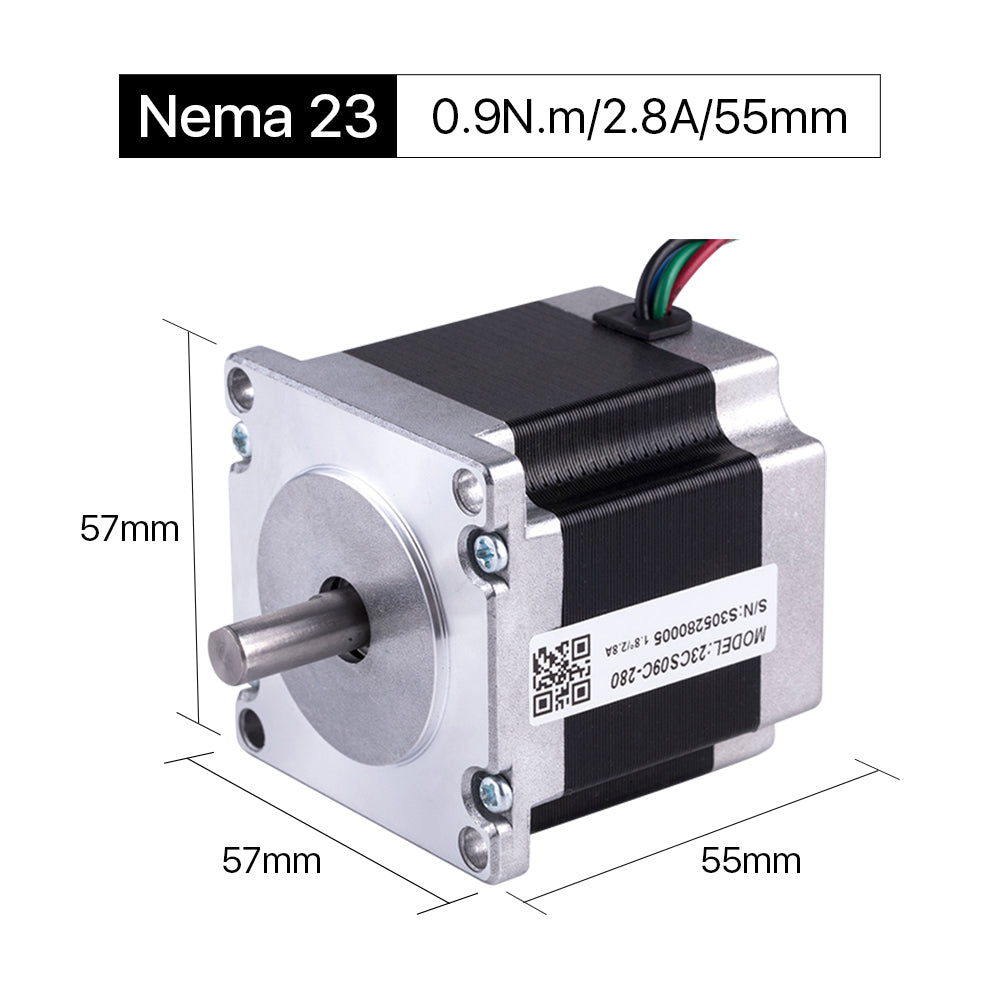 Cloudray 55mm 0.9Nm 2 Phase Nema 23 Open Loop Stepper Motor