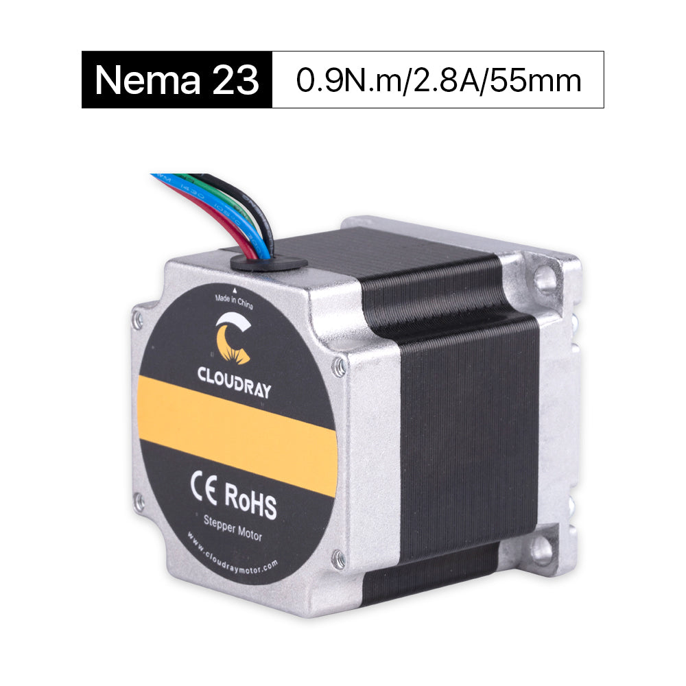 Cloudray 55mm 0.9Nm 2 Phase Nema 23 Open Loop Stepper Motor