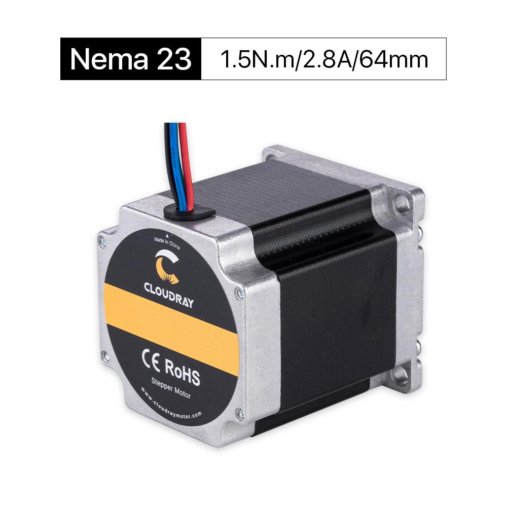 Cloudray 64mm 1.5N.m 2.8A 2 Phase Nema23 Open Loop Stepper Motor