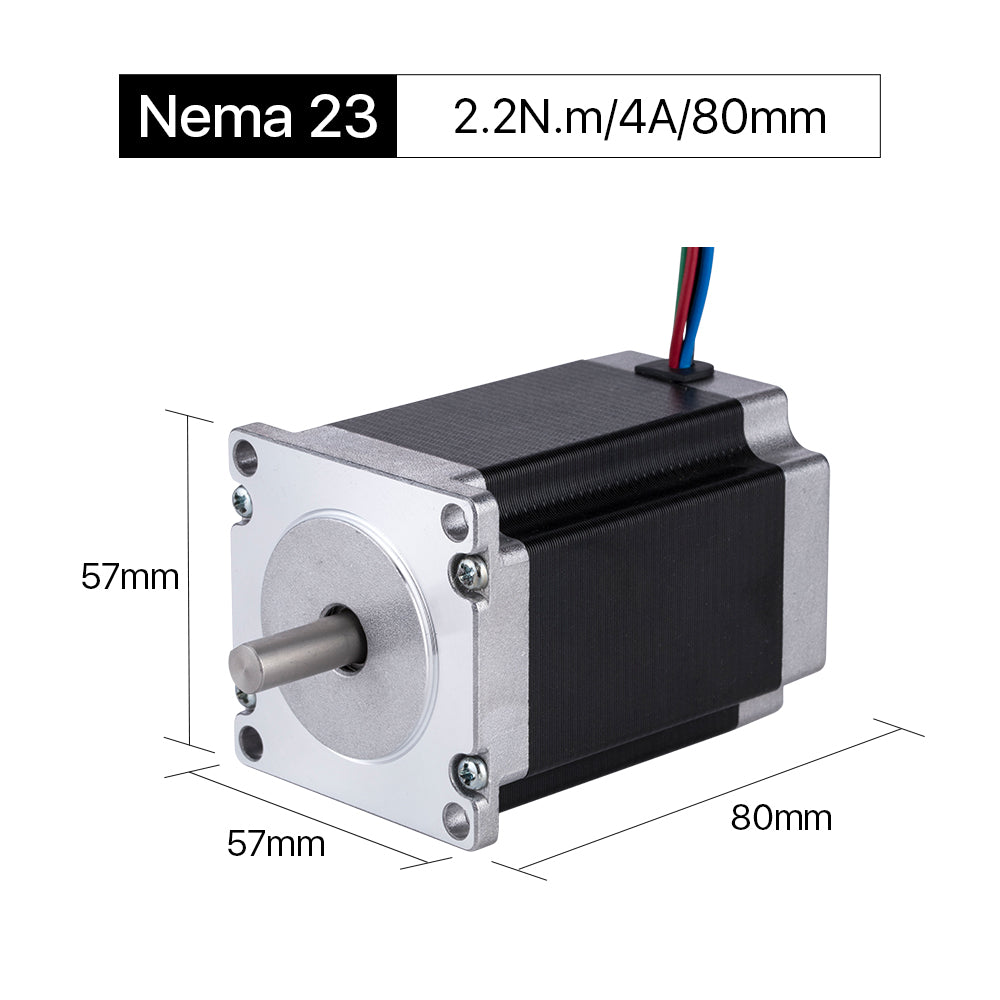 Cloudray 80mm 2.2N.m 4A 2 Phase Nema23 Open Loop Stepper Motor