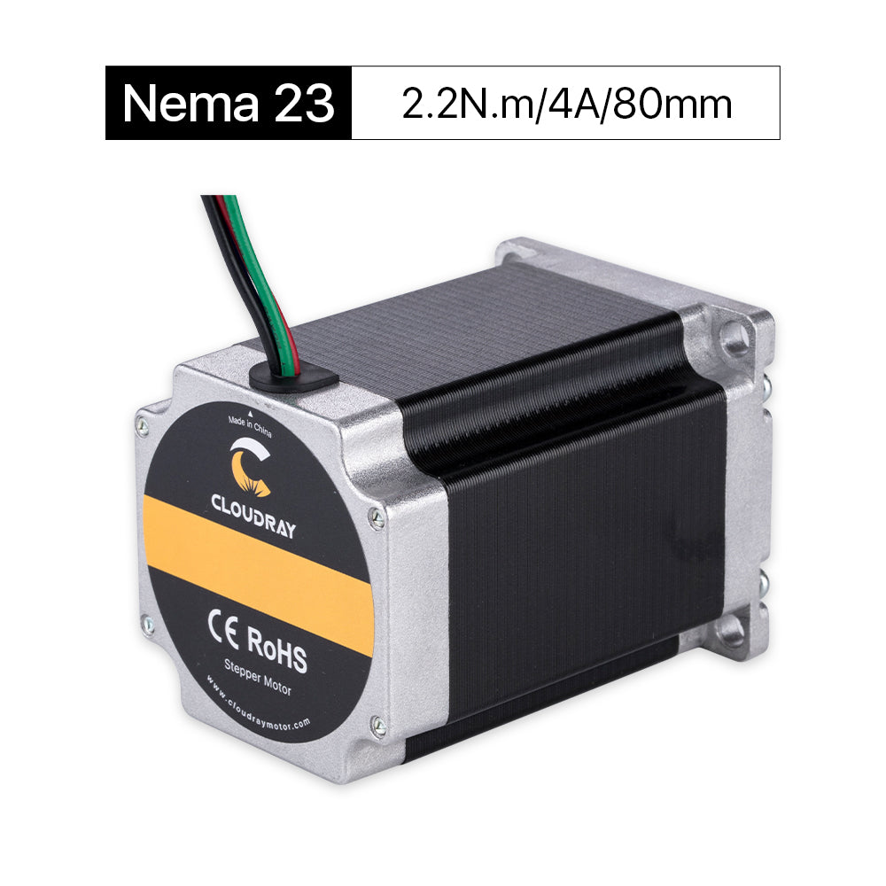 Cloudray 80mm 2.2N.m 4A 2 Phase Nema23 Open Loop Stepper Motor