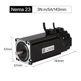 Cloudray 143mm 3N.m 5A 2 Phase Nema23 Open Loop Stepper Motor