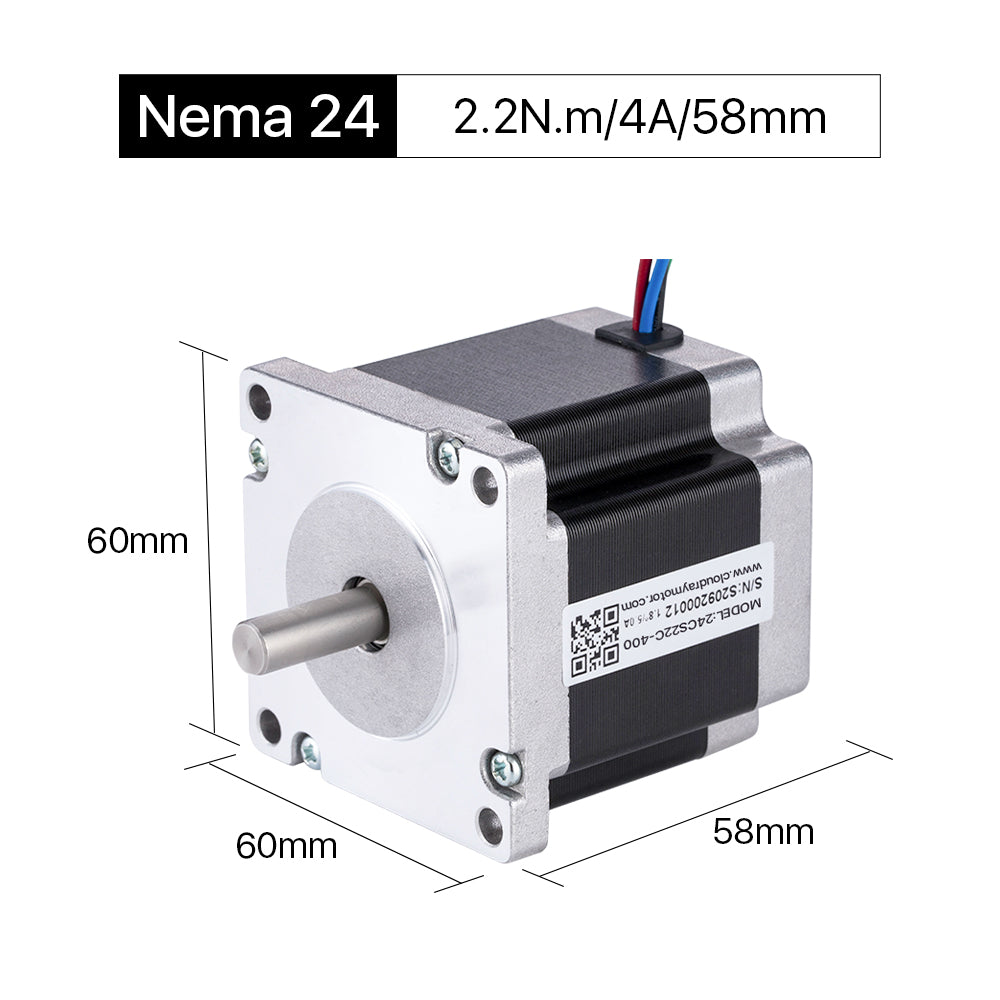 Cloudray 58mm 2.2N.m 4A 2 Phase Nema24 Open Loop Stepper Motor