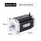 Cloudray 102mm 4N.m 5A 2 Phase Nema 24 Open Loop Stepper Motor