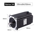 Cloudray 155mm 12N.m 6A 2 Phase Nema34 Open Loop Stepper Motor