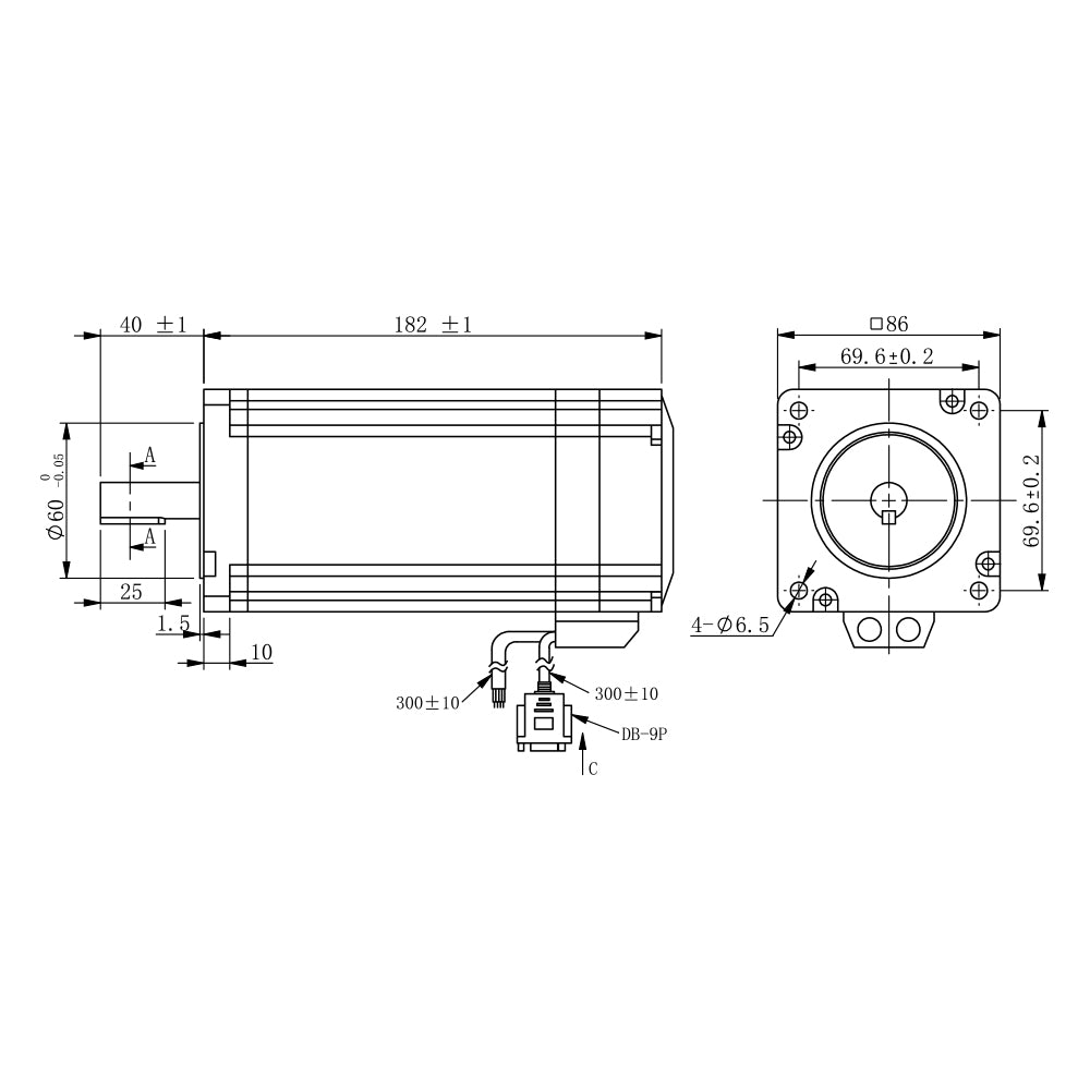 Cloudray 176mm 12N.m 6A 2 Phase Nema 34 Closed Loop Stepper Motor