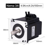 Cloudray 100mm 4.5N.m 4.2A 2 Phase Nema34 Closed Loop Stepper Motor