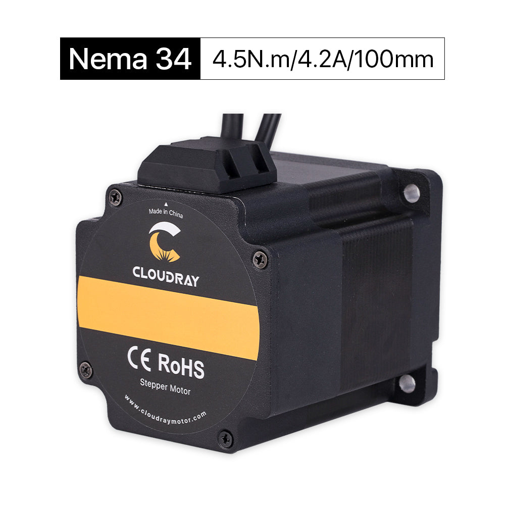 Cloudray 100mm 4.5N.m 4.2A 2 Phase Nema34 Closed Loop Stepper Motor