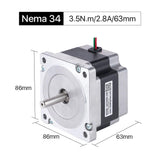 Cloudray 63mm 3.5N.m 2.8A 2 Phase Nema34 Open Loop Stepper Motor