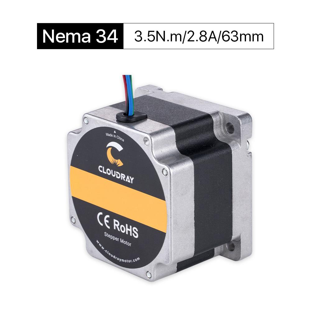 Cloudray 63mm 3.5N.m 2.8A 2 Phase Nema34 Open Loop Stepper Motor