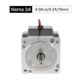 Cloudray 78mm 4.5N.m 4.2A 2 Phase Nema34 Open Loop Stepper Motor With 4 Wires Shaft 14mm