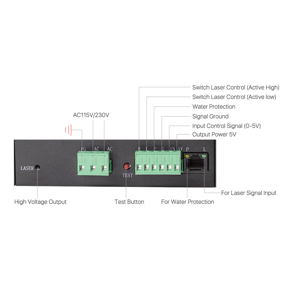 Cloudray Bundle For Sale 50W Co2 Laser Tube + 60W 115V Laser Power Supply