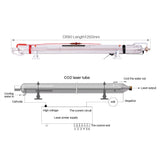 Cloudray Bundle For Sale 90W CR Series Upgraded Metal Head Co2 Laser Tube + 115/230V Laser Power Supply