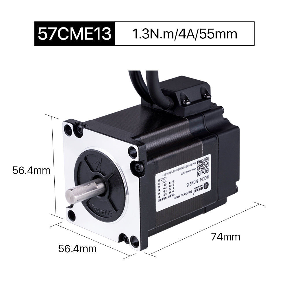 Cloudray 57CME13 55mm 1.3N.m 4A 2 Phase Nema23 Closed Loop Stepper Motor