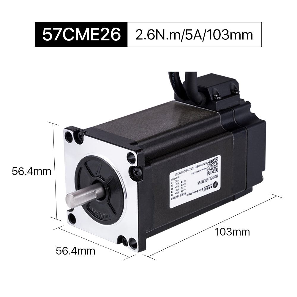 Cloudray 57CME26 103mm 2.6N.m 5A Leadshine 2 Phase Nema23 Closed Loop Stepper Motor