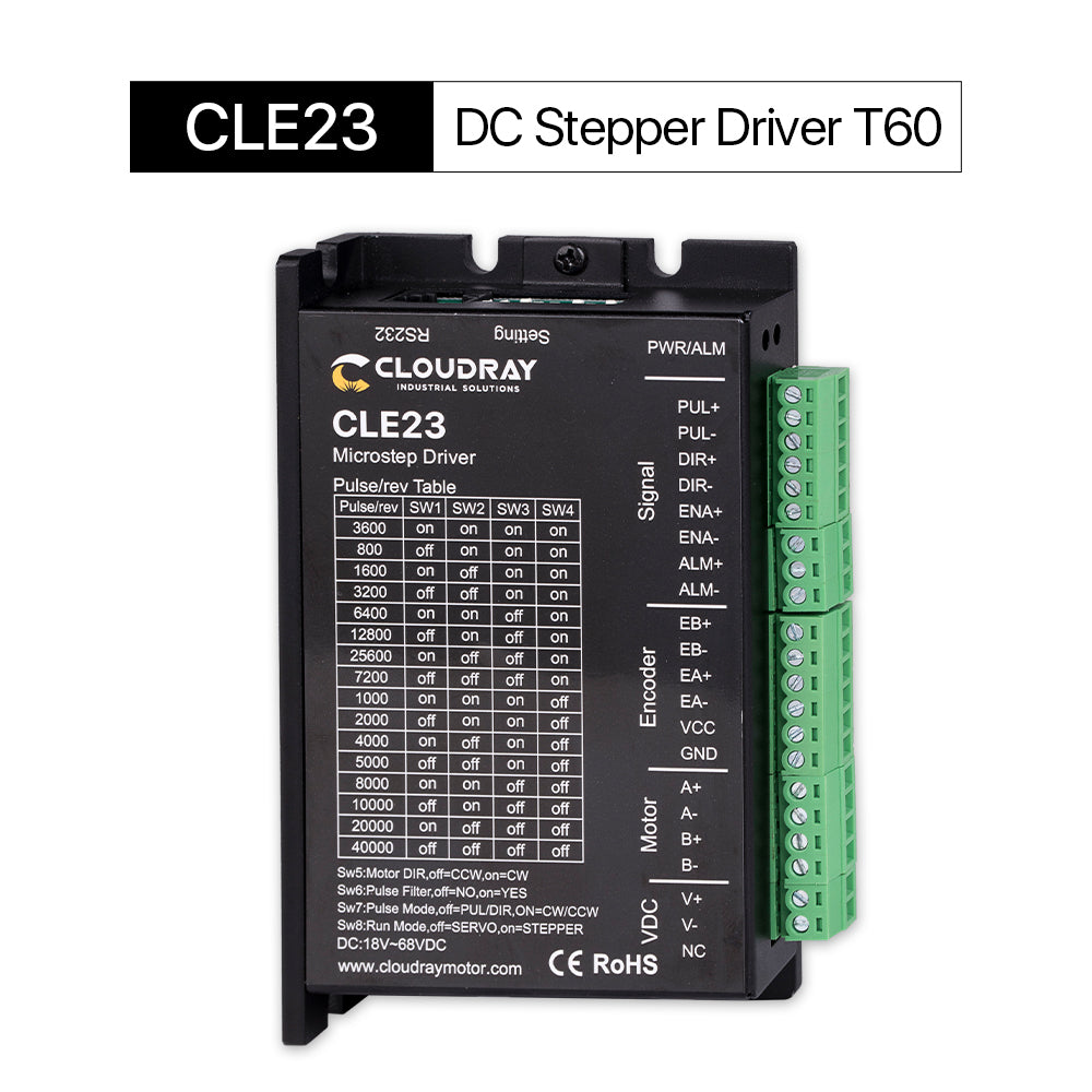 Cloudray CLE23 24-60VDC 2-Phase Closed Loop Stepper Motor Driver