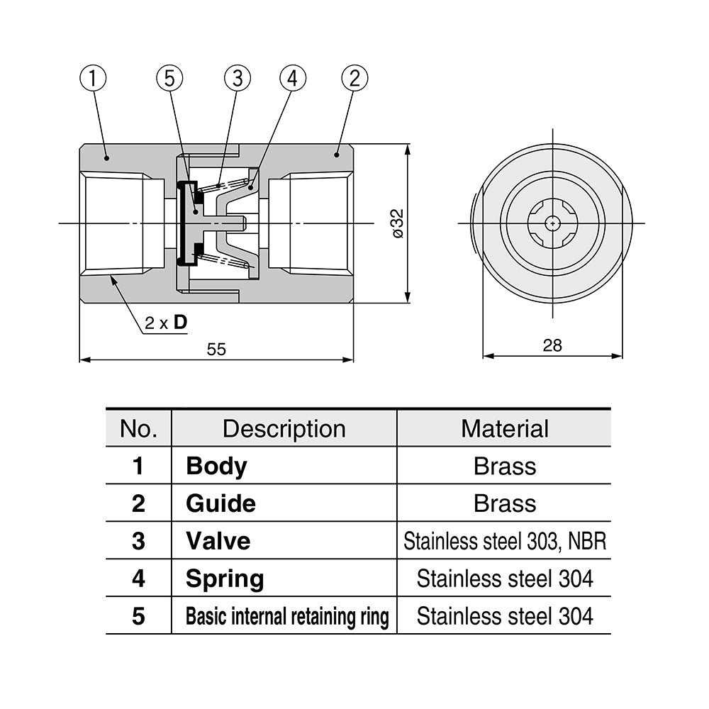 Cloudray INA-14-484-03 SMC High Pressure Check Valve