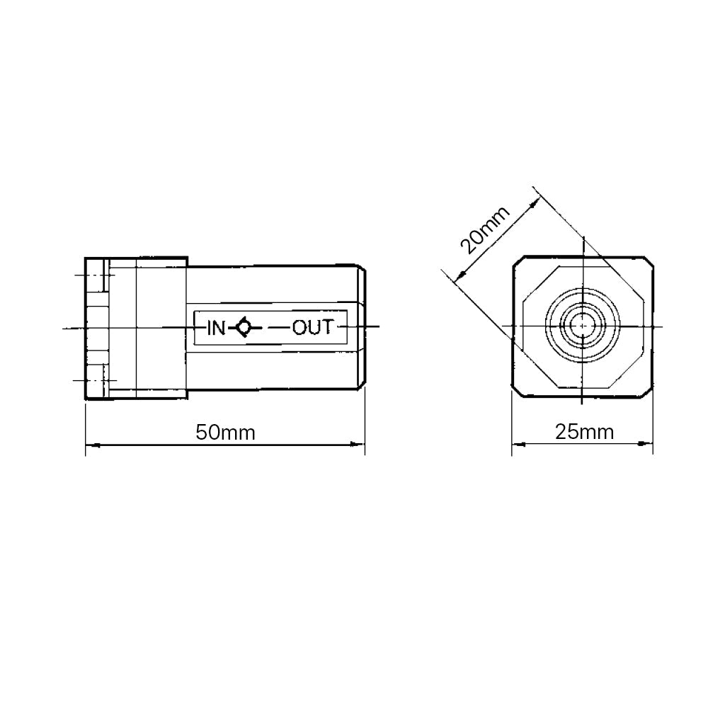 Cloudray SMC AK2000-20 Check Valve