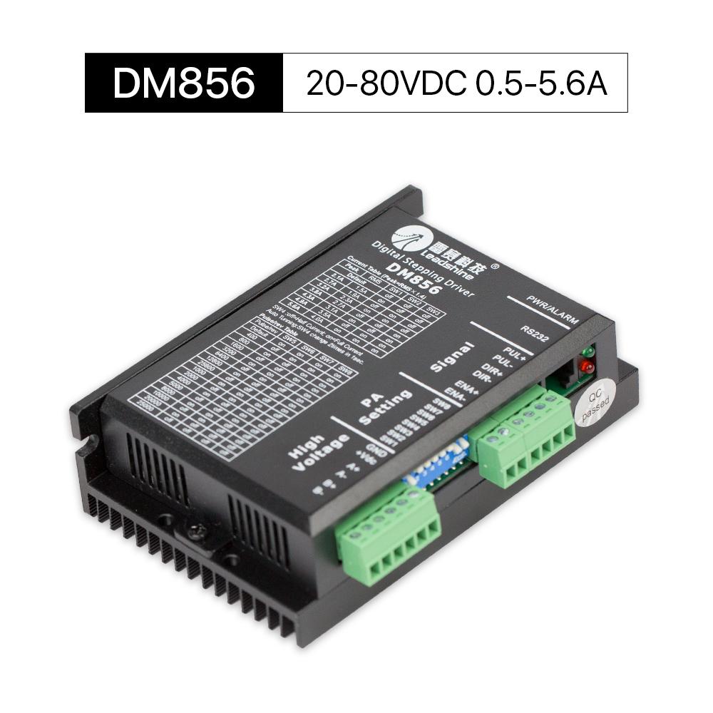 Cloudray DM856 20-80VDC 0.5-5.6A Leadshinie 2 Phase Nema23/34 Stepper Motor Driver