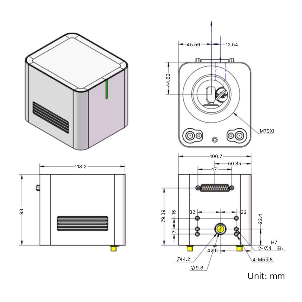 Cloudray OUYA M102 Fiber Laser Galvo Scanner Head