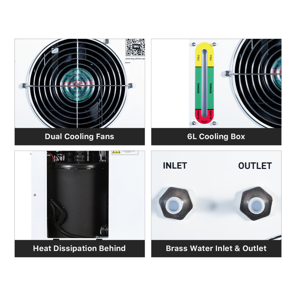 Cloudray CW5200 Industrial Chiller For 150W CO2 Laser Tube