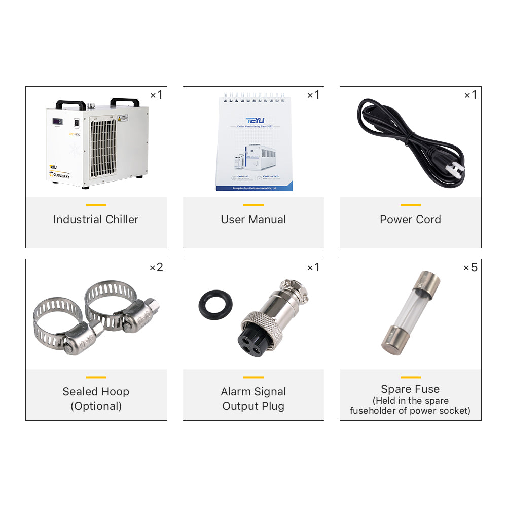 Cloudray CW5200 Industrial Chiller For 150W CO2 Laser Tube