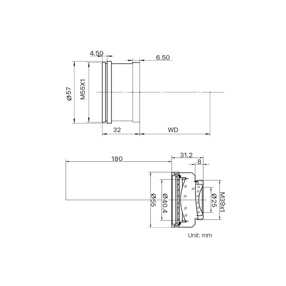 Cloudray K9 M39/M55 Fiber Laser F-theta Scan Lens