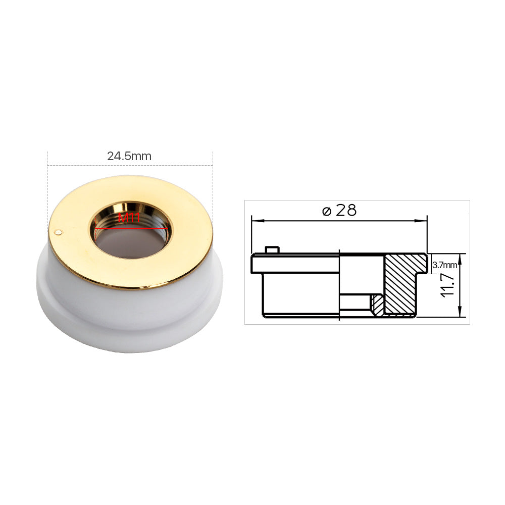 Cloudray D28 Gold-plated Laser Cutting Ceramics