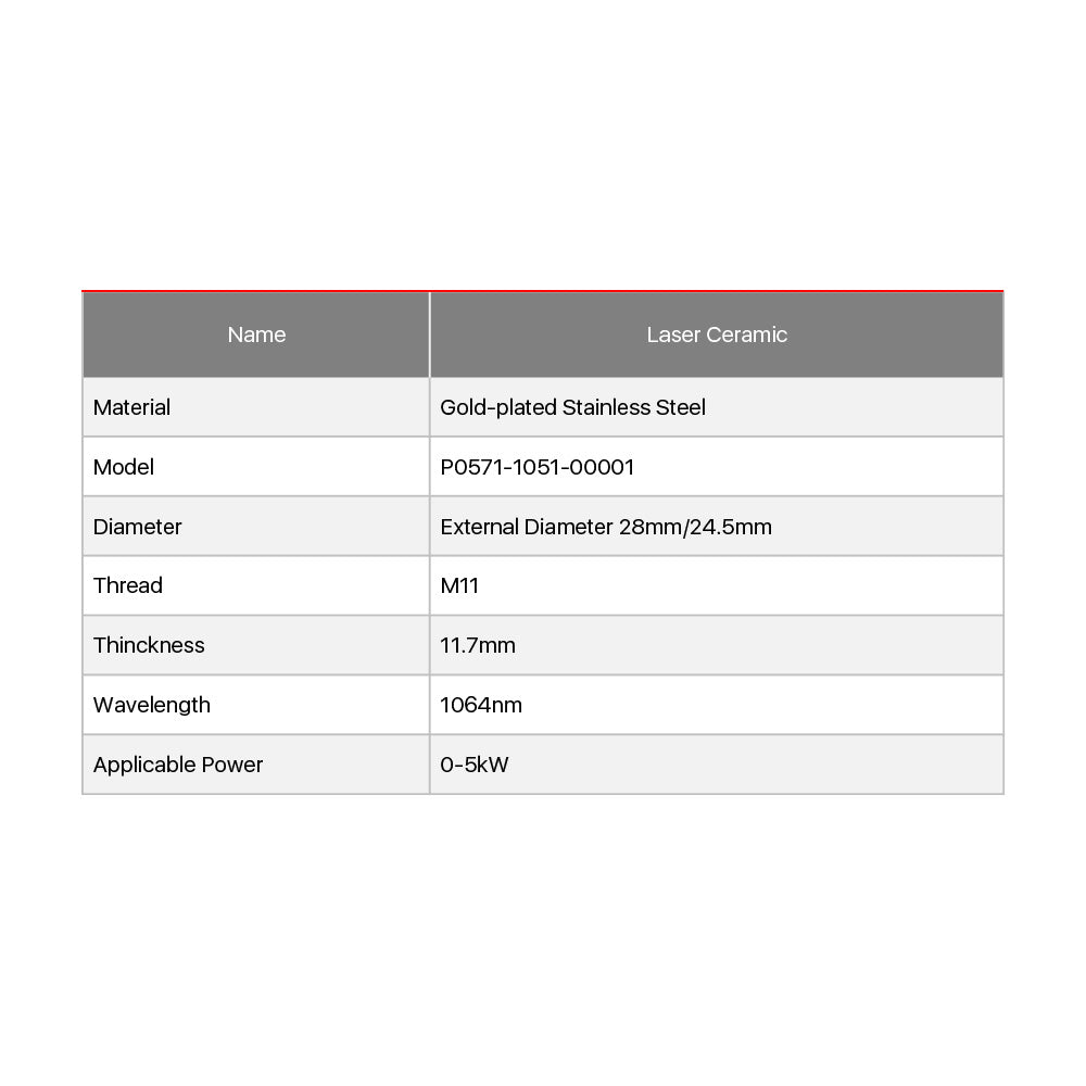 Cloudray D28 Gold-plated Laser Cutting Ceramics