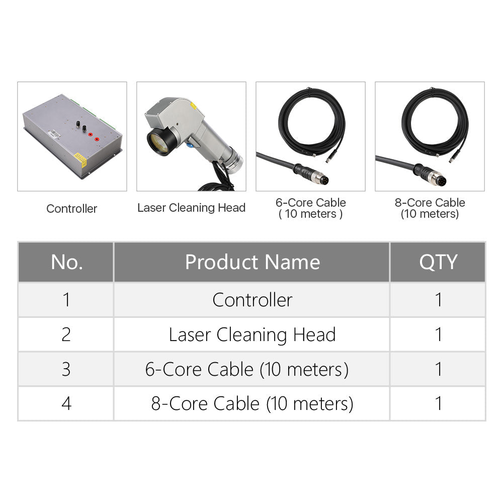 Cloudray 200W 2000W Handheld Laser Cleaning Head