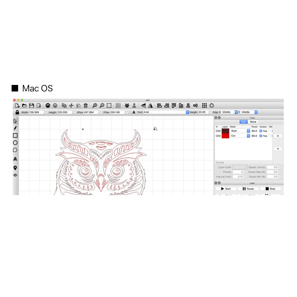 Cloudray Partner LightBurn Software For Laser Cutter Control / Galvo Laser Control