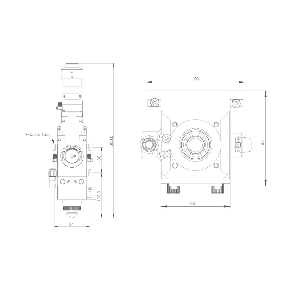 Cloudray 0-2kW WSX  KC15A Fiber Laser Cutting Head